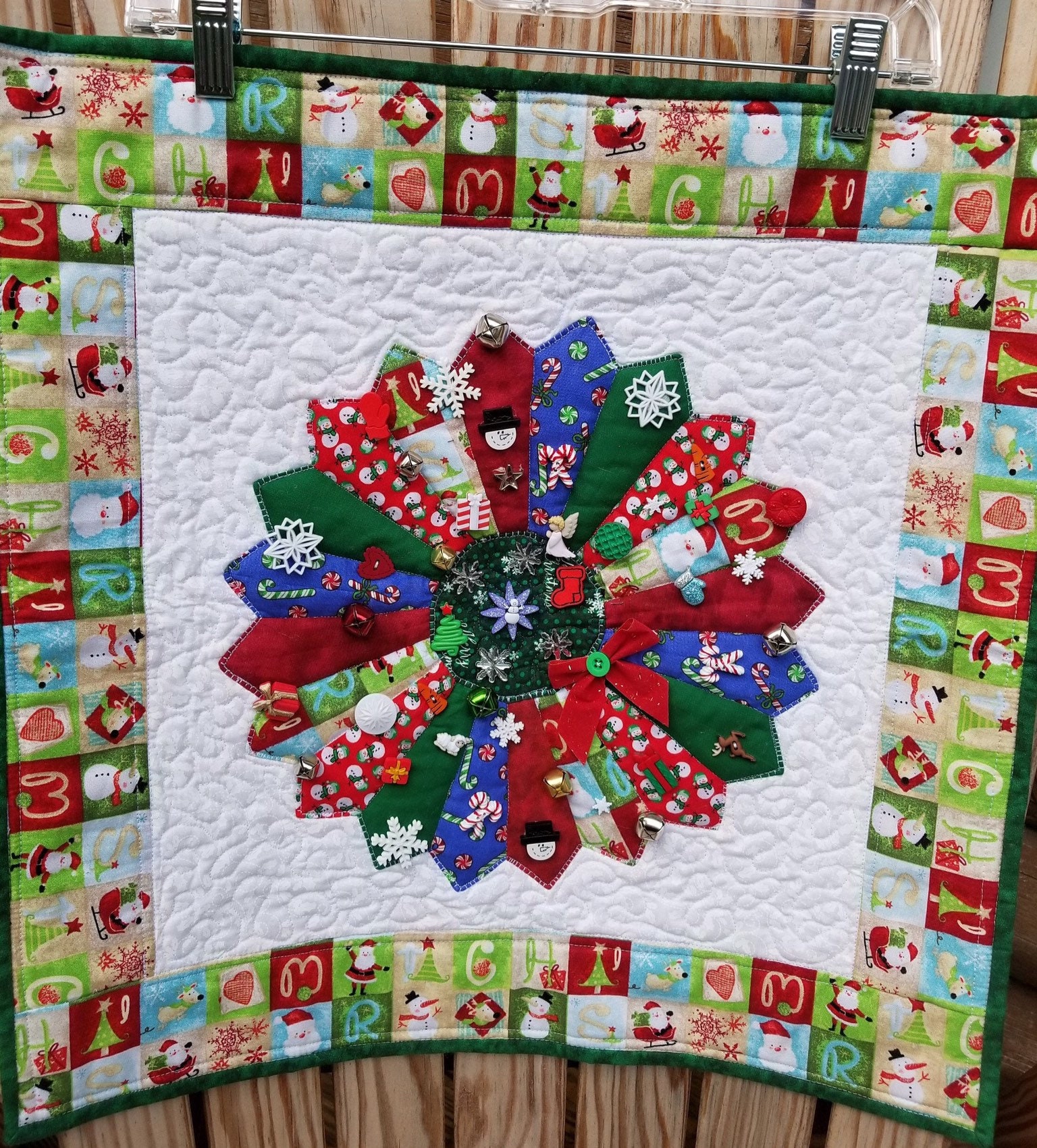 Christmas wallhanging quilt Christmas wall quilt Christmas Etsy