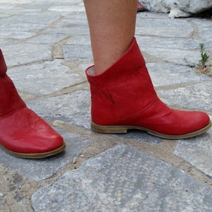 Chelsea-barefootlaarzen | Boerenlaarzen | Boho heren/dames | Zacht leer | Omslaglaarzen | Oude schoenen | Gratis verzending