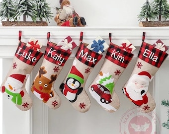 Personalized Kids Christmas Stocking. Monogrammed stocking. Xmas Stocking. Personalized Holiday Stocking. Family Christmas Stocking.