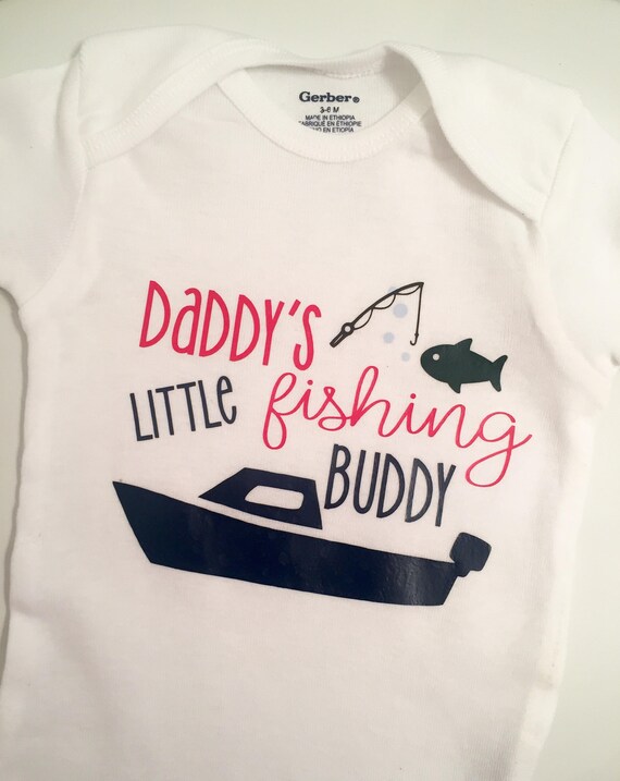daddy's little fishing buddy onesie