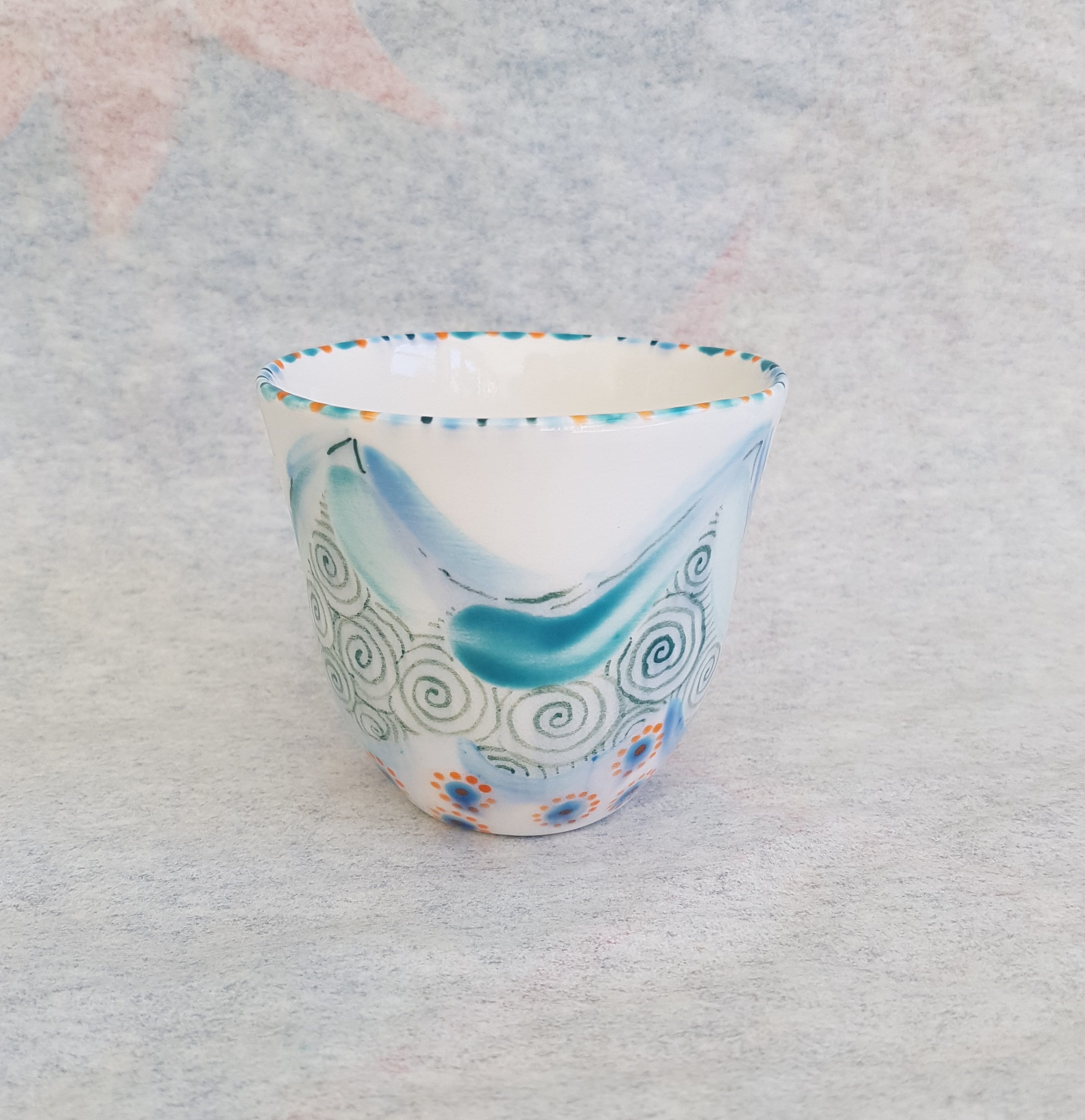 Handmade porcelain ceramic tea cup Japanese Style. One Etsy