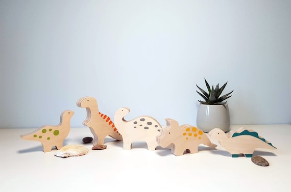 木製恐竜フィギュアセット、ジュラシックパークの子供用おもちゃ、就学