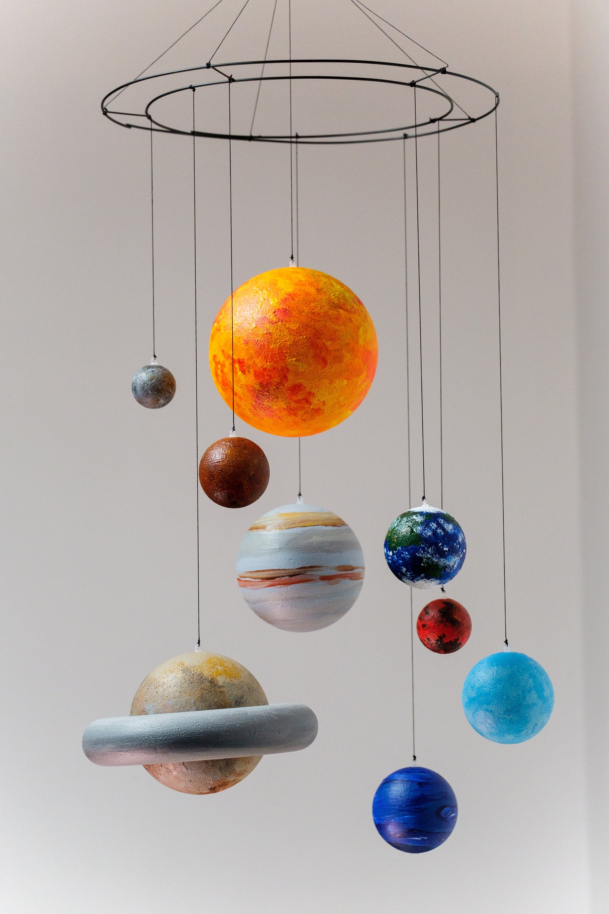 Solar system model hanging Solar system mobile Sun and | Etsy
