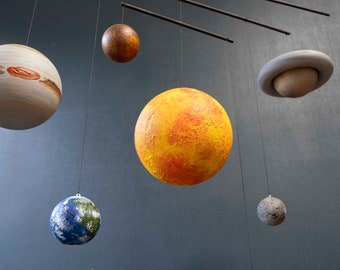 大型太陽系惑星モビール、吊り下げ式太陽と惑星モデル、宇宙の子供部屋