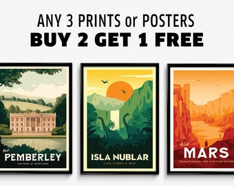 Any 3 Prints & Posters - Buy 2 Get 1 FREE