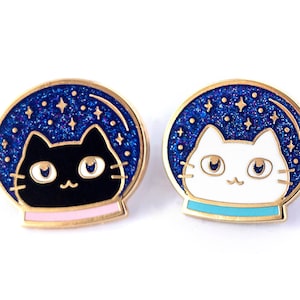 Space Cats Cute Hard Enamel Pins Lapel Pin Gift Stocking Stuffer image 1