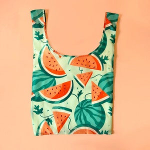 Wassermelone Wiederverwendbare Einkaufstasche - Umweltfreundliche faltbare Einkaufstasche - Strand Sommer Pool Tasche