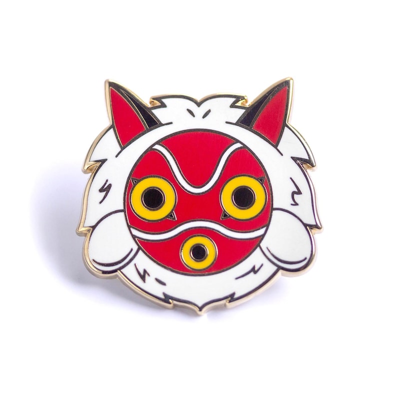 Princesa Mononoke Máscara Hard Esmalte Pin Lindo Lapel Pin Etsy