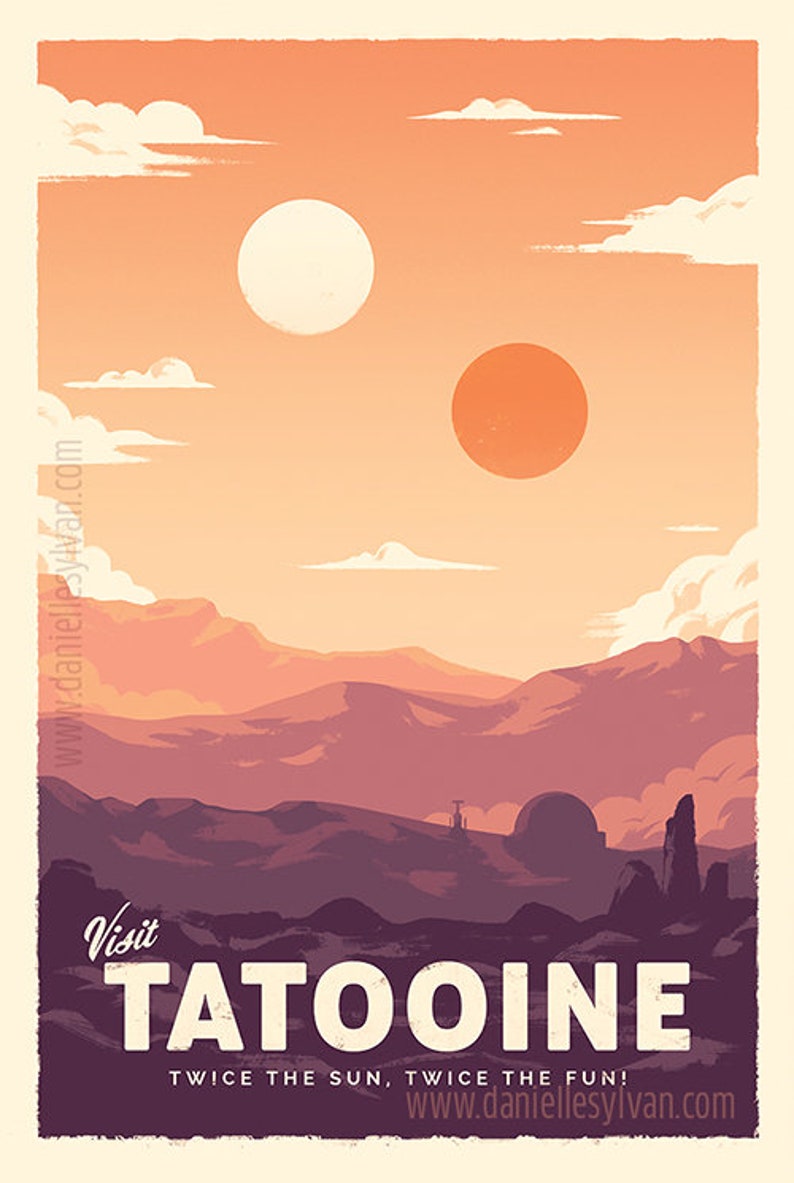 Star Wars Retro Travel Posters Set of 3 Poster Prints | Etsy