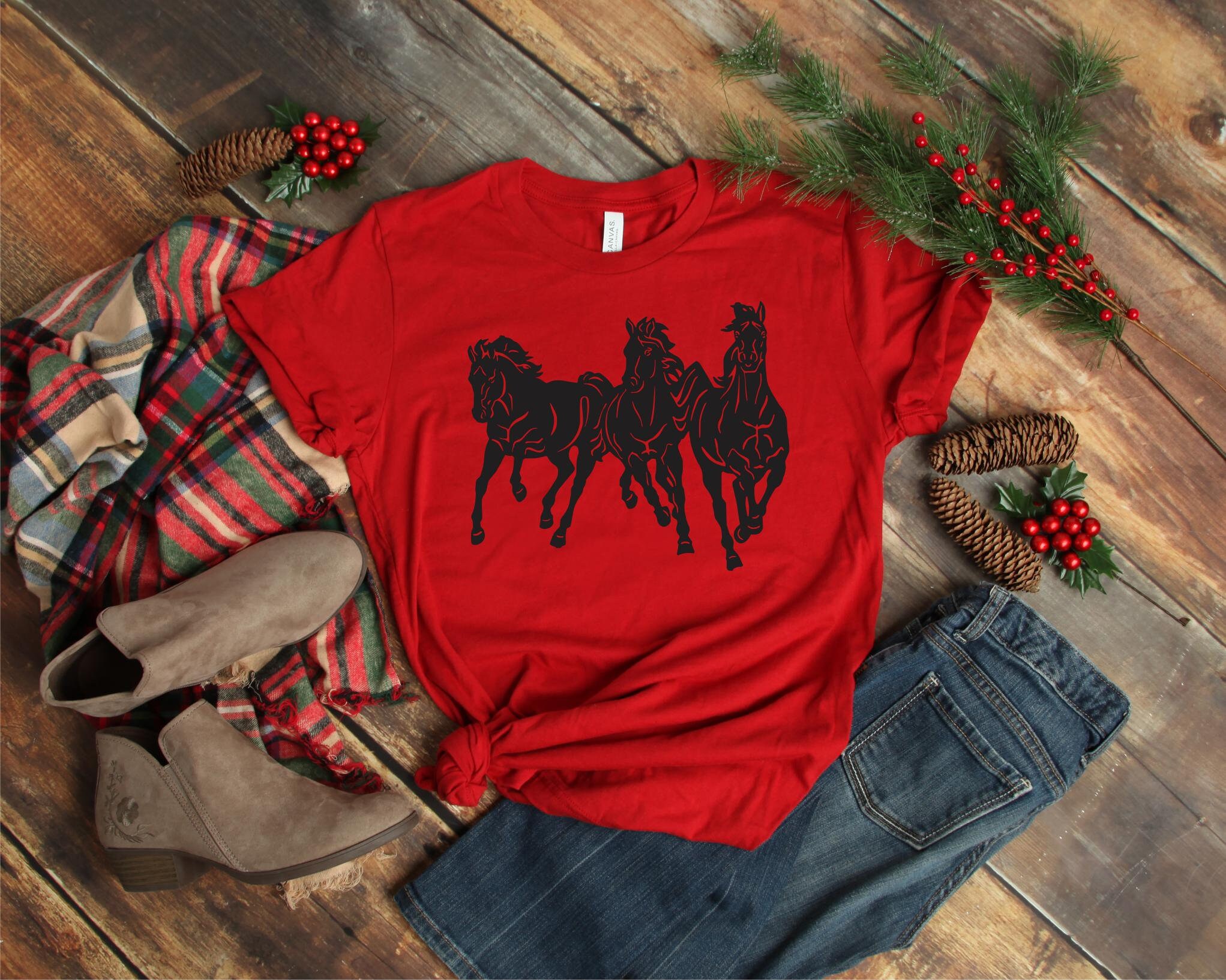 Horses Shirt. Horses Tee. Unisex Tshirt. Boyfriend Style Etsy