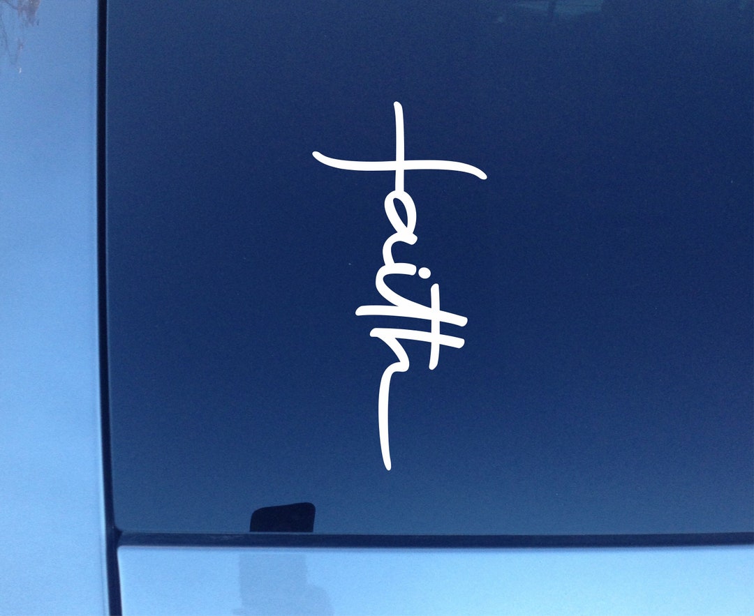 Faith Cross Decal. Faith. Christian Decal. Cross Faith Decal. Positive