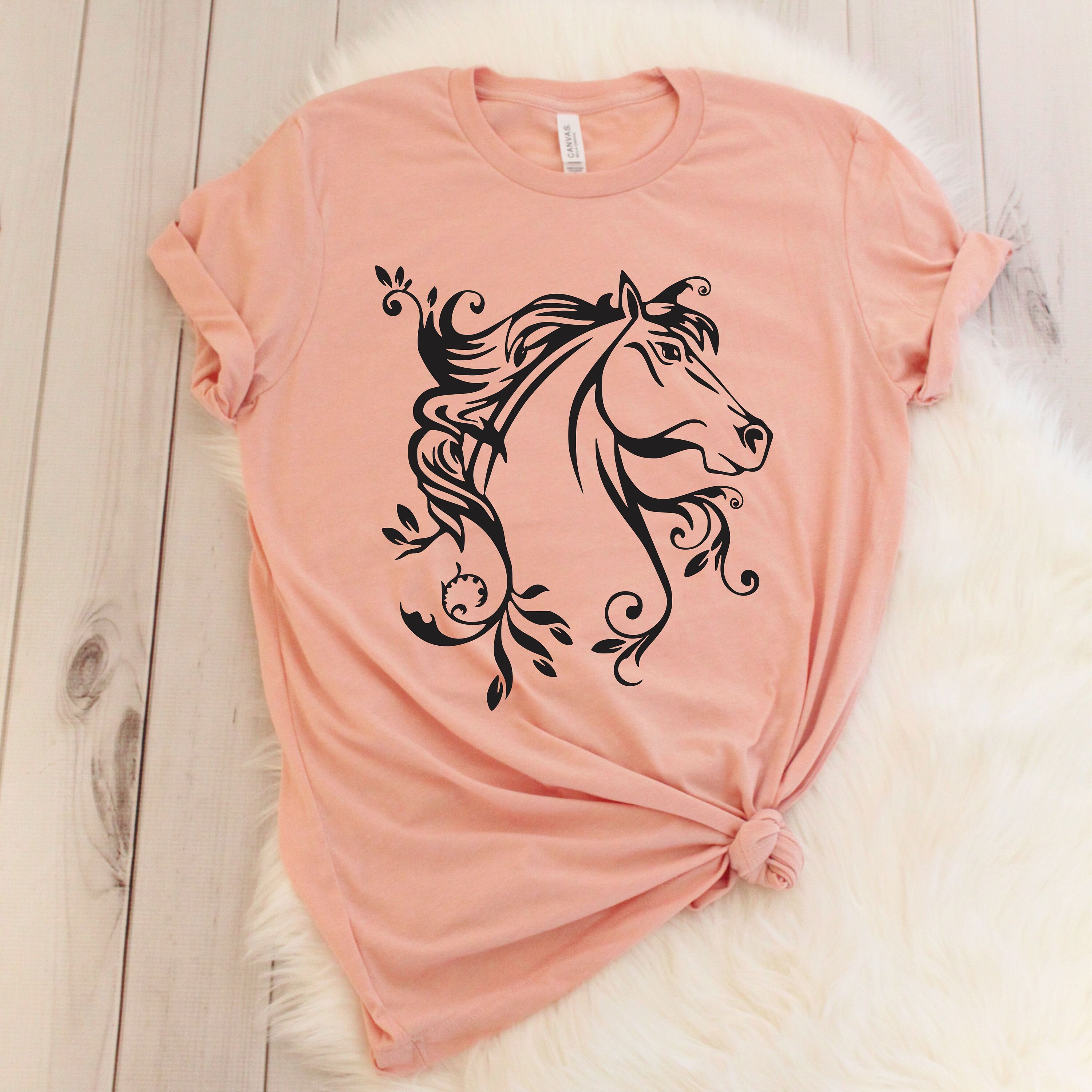 Horse Head Flourish Shirt. Horse Shirt. Country Girl Shirt. Etsy