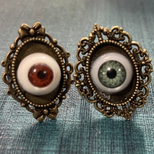Eyeball Collection - Rings - Small, Brass, Oval