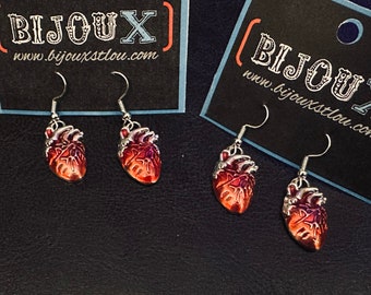 Dangle Earrings - Anatomical Heart