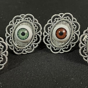 Eyeball Collection - Rings - Small, Silver, Filigree
