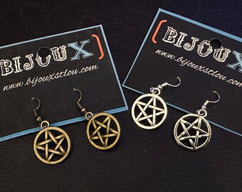 Dangle Earrings - Pentagrams