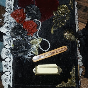 Moonlight Confession ~ Journal, OOAK, writing journal, love, gothic , Romance.