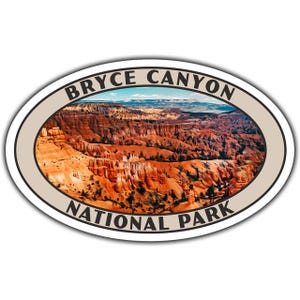 Bryce Canyon National Park Sticker | Bryce Canyon Sticker | Vinyl Sticker | 3.25&quot; x 2.1&quot; to 6.25&quot; x 4&quot; | Made in USA | Free Shipping
