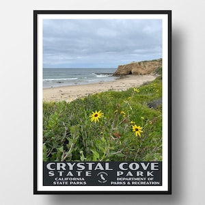 Crystal Cove State Park Poster | Vintage WPA Style Travel Poster | 8" x 10" to 24" x 36" | Made in USA | Free Shipping