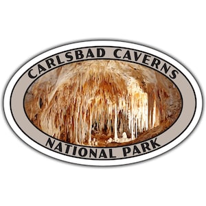 Carlsbad Caverns National Park Sticker | Carlsbad Caverns Sticker | Vinyl Sticker | 3.25&quot; x 2.1&quot; to 6.25&quot; x 4&quot; | Made in USA | Free Shipping