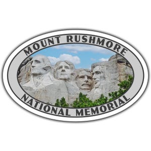 Mount Rushmore National Memorial Sticker | Mount Rushmore Sticker | 3.25&quot; x 2.1&quot; to 6.25&quot; x 4&quot; | Made in USA | Free Shipping