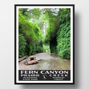 Redwood  National Park Poster | Vintage WPA Style Travel Poster | 8&quot; x 10&quot; to 24&quot; x 36&quot; | Made in USA | Free Shipping