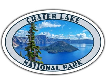 Crater Lake National Park Sticker | Crater Lake Sticker | Vinyl Sticker | 3.25" x 2.1" to 6.25" x 4" | Made in USA | Free Shipping