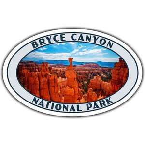 Bryce Canyon National Park Sticker | Bryce Canyon Sticker | Vinyl Sticker | 3.25&quot; x 2.1&quot; to 6.25&quot; x 4&quot; | Made in USA | Free Shipping