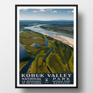 Kobuk Valley National Park Poster | Vintage WPA Style Travel Poster | 8" x 10" to 24" x 36" | Made in USA | Free Shipping