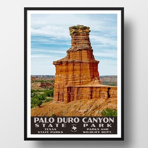 Palo Duro Canyon State Park Poster | Vintage WPA Style Travel Poster | 8&quot; x 10&quot; to 24&quot; x 36&quot; | Made in USA | Free Shipping
