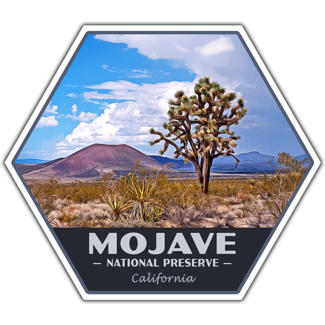 Mojave National Preserve Sticker | Mojave Sticker | Vinyl Sticker | 2.25" x 2" to 3.4" x 3.0" | Made in USA | Free Shipping
