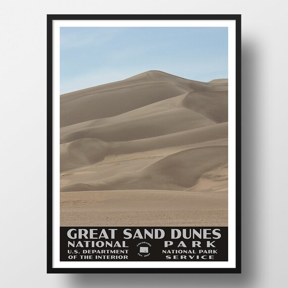 Great Sand Dunes National Park Poster Vintage WPA Style - Etsy