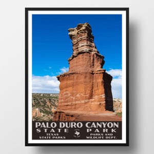 Palo Duro Canyon State Park Poster | Vintage WPA Style Travel Poster | 8&quot; x 10&quot; to 24&quot; x 36&quot; | Made in USA | Free Shipping