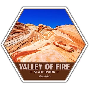Valley of Fire State Park Sticker | Valley of Fire Sticker | Vinyl Sticker | 2.25" x 2" to 3.4" x 3.0" | Made in USA | Free Shipping