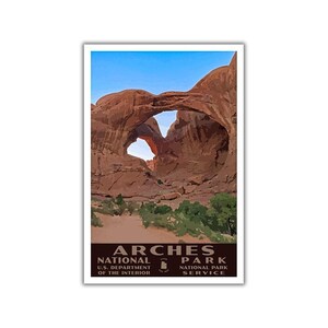 Arches National Park Poster | Vintage WPA Style Travel Poster | 8" x 10" to 24" x 36" | Made in USA | Free Shipping Bild 4