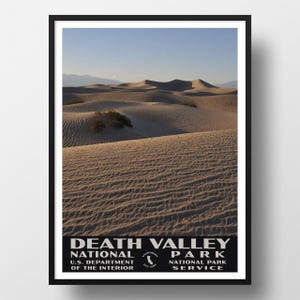 Death Valley National Park Poster | Vintage WPA Style Travel Poster | 8&quot; x 10&quot; to 24&quot; x 36&quot; | Made in USA | Free Shipping