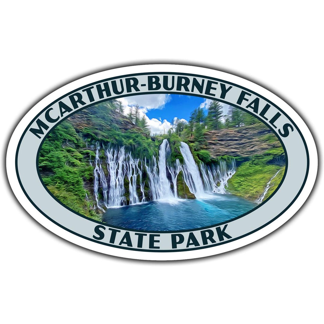 Mcarthur Burney Falls State Park Sticker | Mcarthur Burney Falls ...