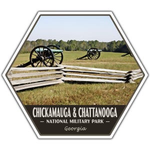 Chickamauga and Chattanooga National Military Park Sticker | Vinyl Sticker | 2.25&quot; x 2&quot; to 3.4&quot; x 3.0&quot; | Made in USA | Free Shipping