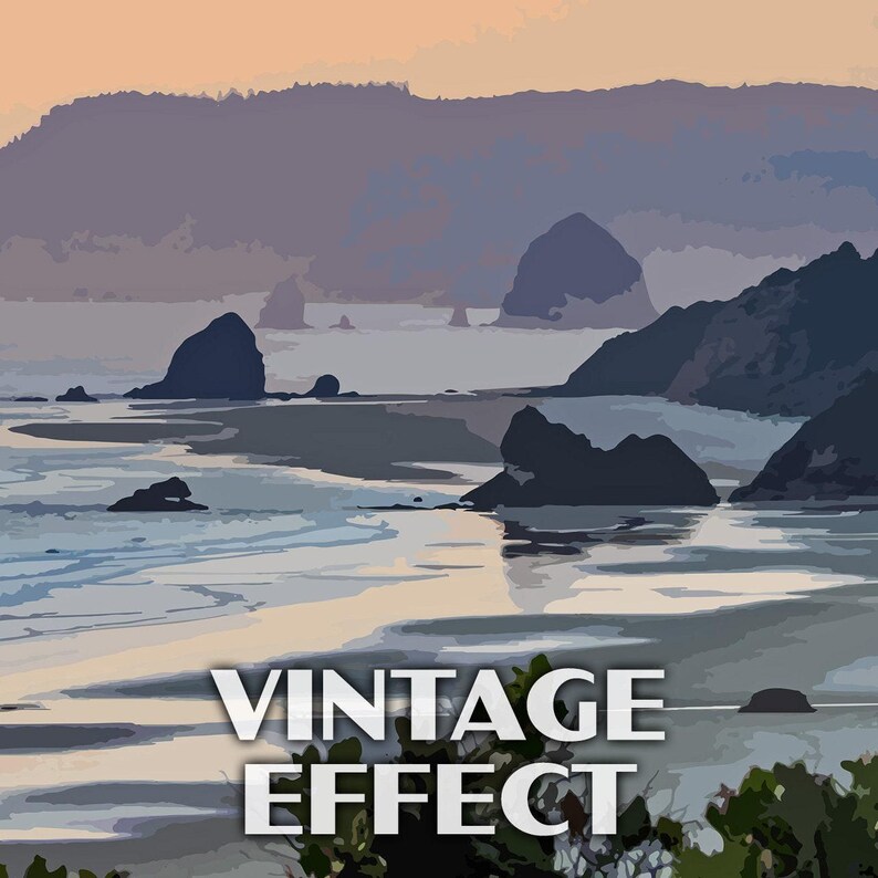 Oregon Coast Poster | Vintage WPA Style Travel Poster | 8" x 10" to 24" x 36" | Made in USA | Free Shipping image 3