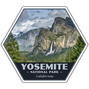 Yosemite National Park Sticker | Yosemite Sticker | Vinyl Sticker | 2.25&quot; x 2&quot; to 3.4&quot; x 3.0&quot; | Made in USA | Free Shipping