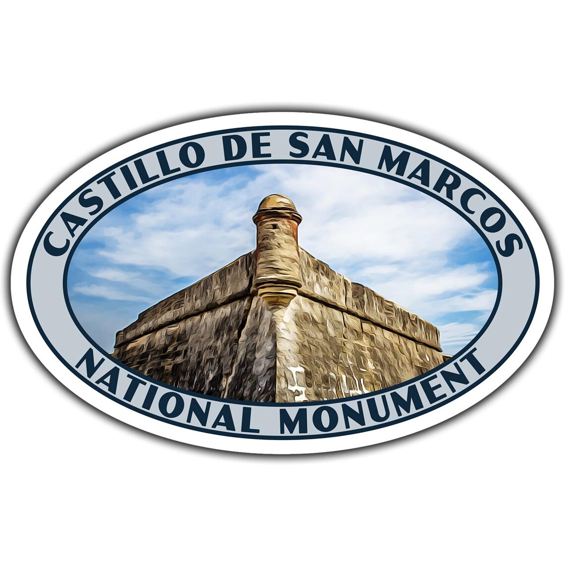 Castillo Sticker Azul Castillo De San Marcos National Monument Sticker | Vinyl Sticker | 3.25 ...