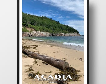 Acadia National Park Poster | Acadia Poster | Vintage WPA Style Travel Poster | 8" x 10" to 24" x 36" | Made in USA | Free Shipping