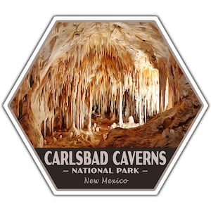 Carlsbad Caverns National Park Sticker | Carlsbad Caverns Sticker | Vinyl Sticker | 2.25&quot; x 2&quot; to 3.4&quot; x 3.0&quot; | Made in USA | Free Shipping