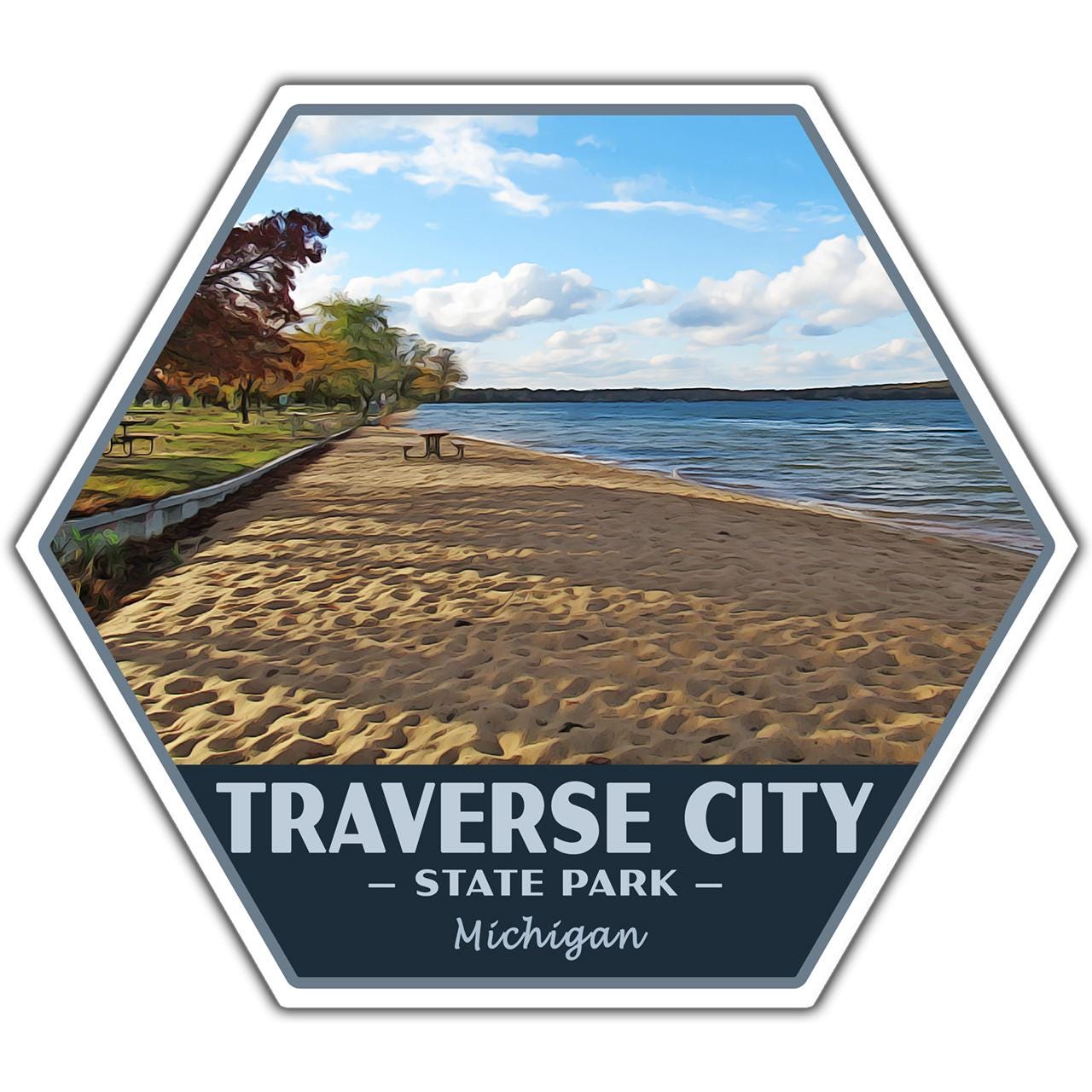 Travers Sticker Png Traverse City State Park Sticker | Traverse City Sticker | Vinyl ...