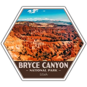 Bryce Canyon National Park Sticker | Bryce Canyon Sticker | Vinyl Sticker | 2.25&quot; x 2&quot; to 3.4&quot; x 3.0&quot; | Made in USA | Free Shipping