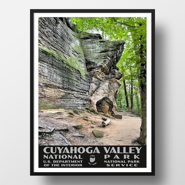 Cuyahoga Valley National Park Poster | Vintage WPA Style Travel Poster | 8" x 10" to 24" x 36" | Made in USA | Free Shipping