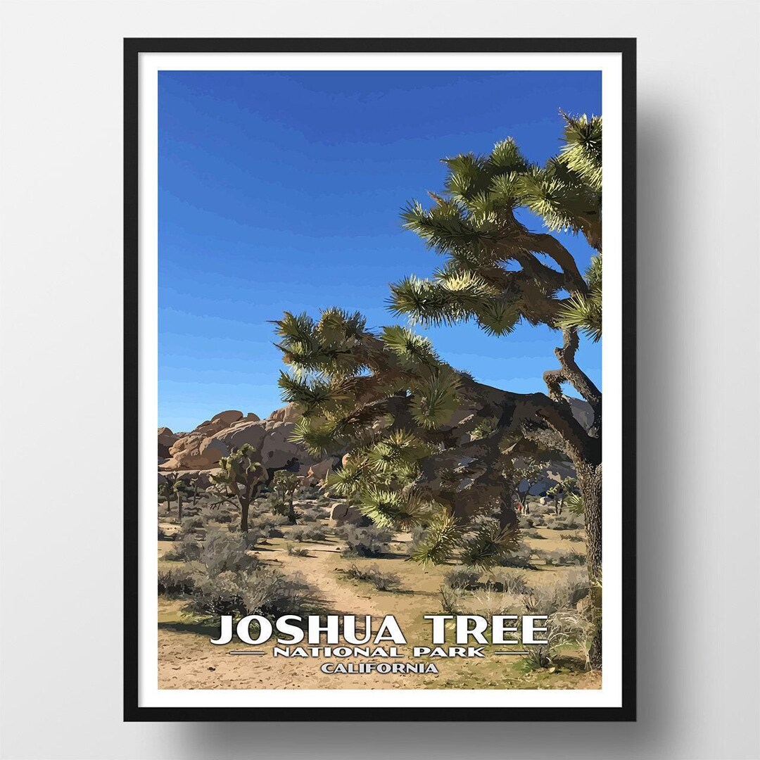 Joshua Tree National Park Poster | Vintage WPA Style Travel Poster | 8 ...