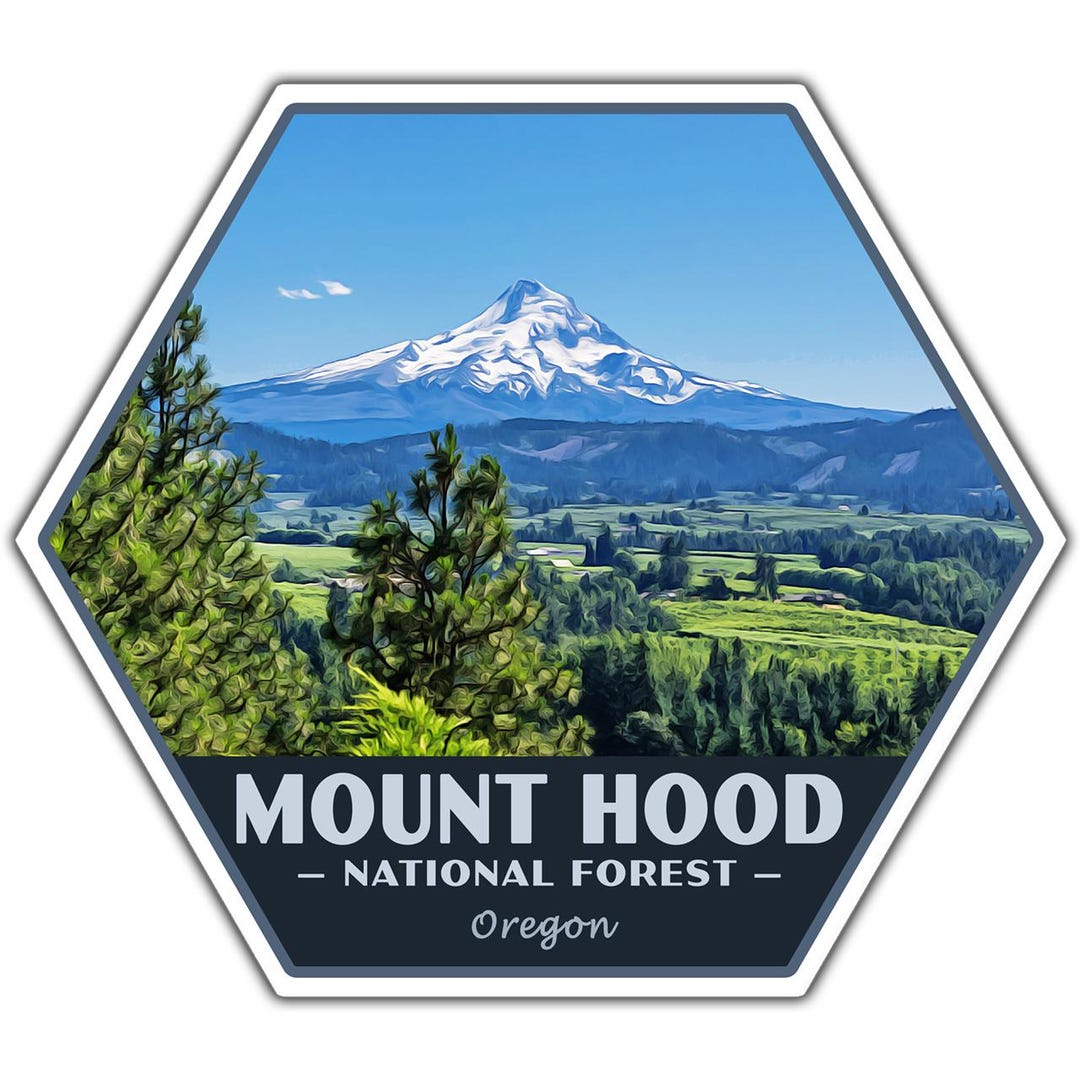 Mountfield Sticker Mount Hood National Forest Sticker | Mount Hood Sticker | Vinyl Sticker ...