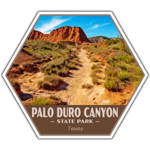 Palo Duro Canyon State Park Sticker | Palo Duro Canyon Sticker | Vinyl Sticker | 2.25&quot; x 2&quot; to 3.4&quot; x 3.0&quot; | Made in USA | Free Shipping