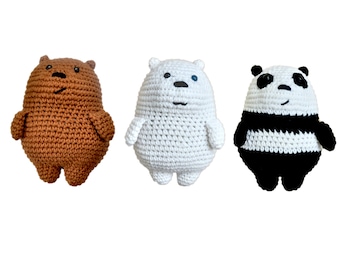 Crochet Animal Plush Set | Panda & Polar Bear Amigurumi | Handmade Cute Gift Idea